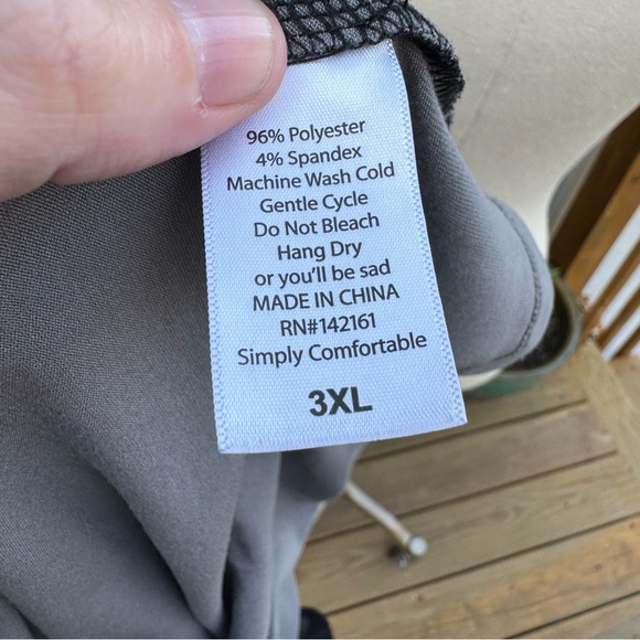 EUC LuLaRoe Randy Women’s Size 3XL 3/4 solid black sleeve Shirt Top gray body - Picture 4 of 6